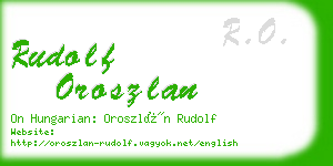 rudolf oroszlan business card